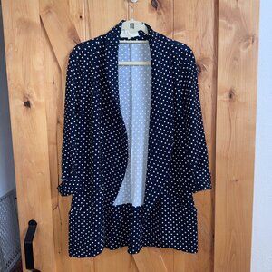 Preppy Polka Dot blazer with pockets, L